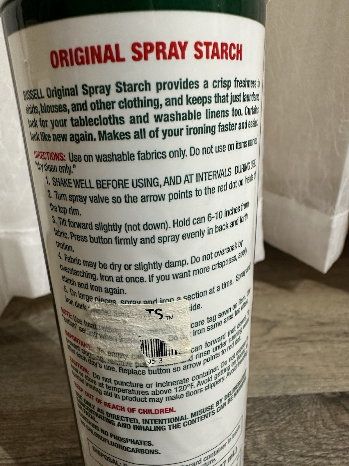 Bissell Spray Starch Iron Spray Original Crisp Distinction