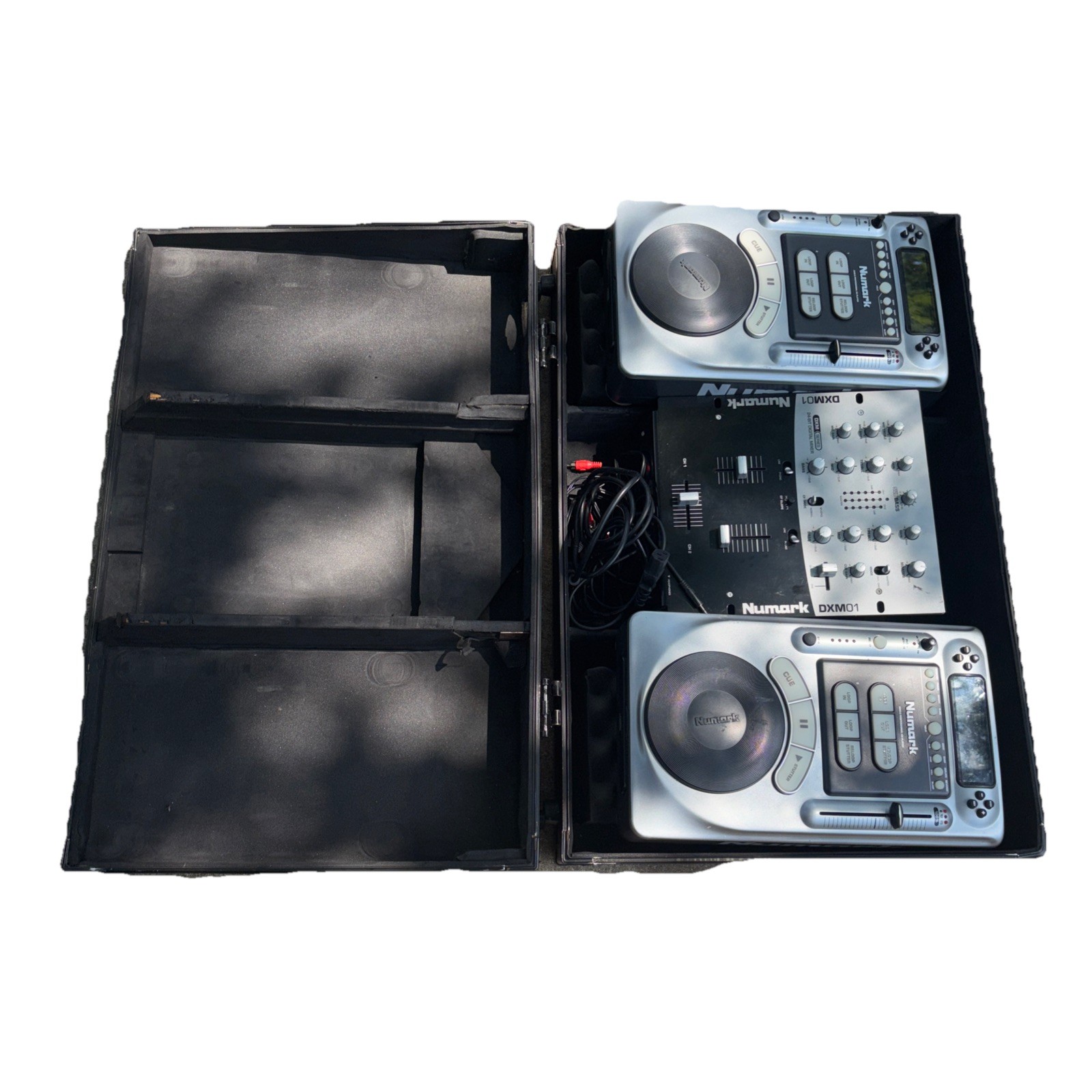 Numark DXM01 24 Bit Mixer DJ System (3pc) in Carrying Case -Used- 2x AXIS 8 Cd