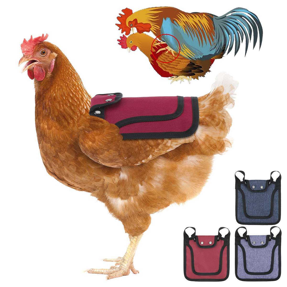 Chicken Saddle Hen Back Neck Wing Protection Handmade Hen Protector From Rooster