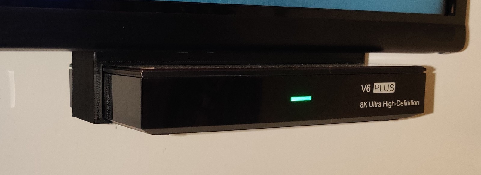 Black PLA VSeeBox V6 Plus Mounting Bracket for Specific TVs