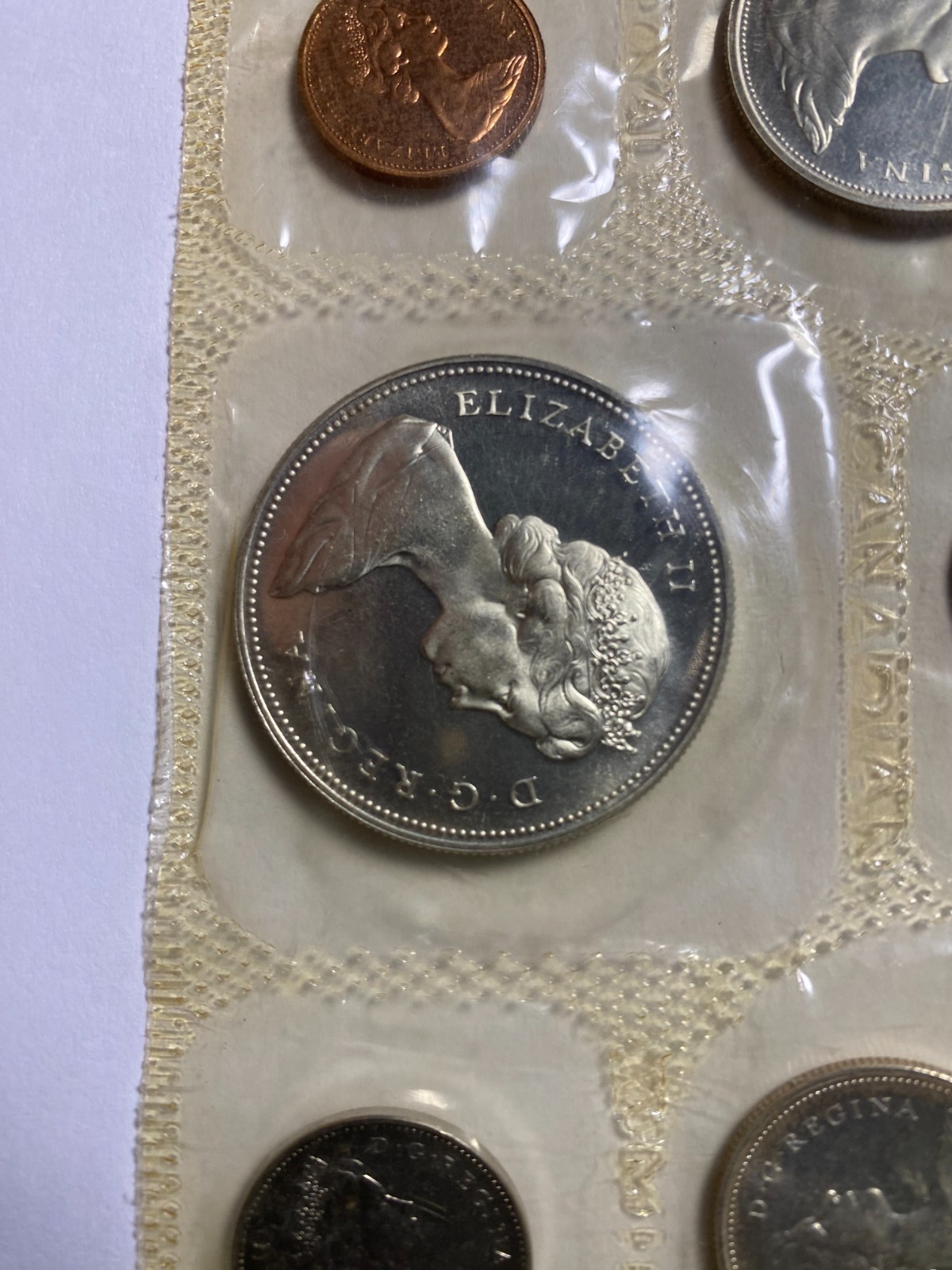 CANADA 6 coin set 1966 SILVER dollar in CELLO