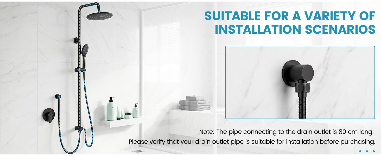Shower System with 10 Inch Rain Shower Head and Handheld Sprayer, 3-Function