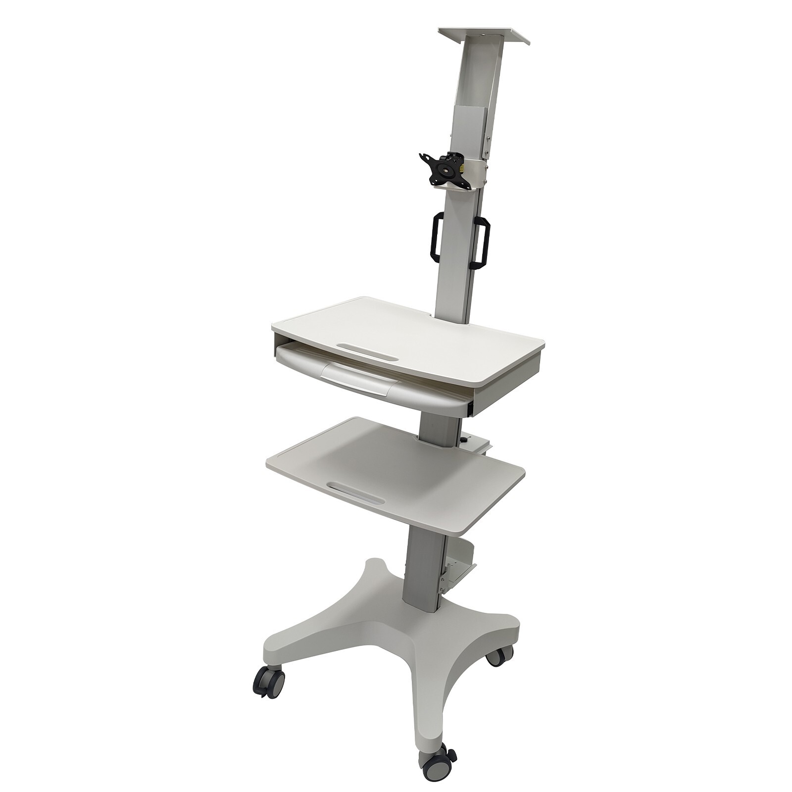 Floor Stand Movable Workbench Computer Cart Mobile Workstation Monitors Support