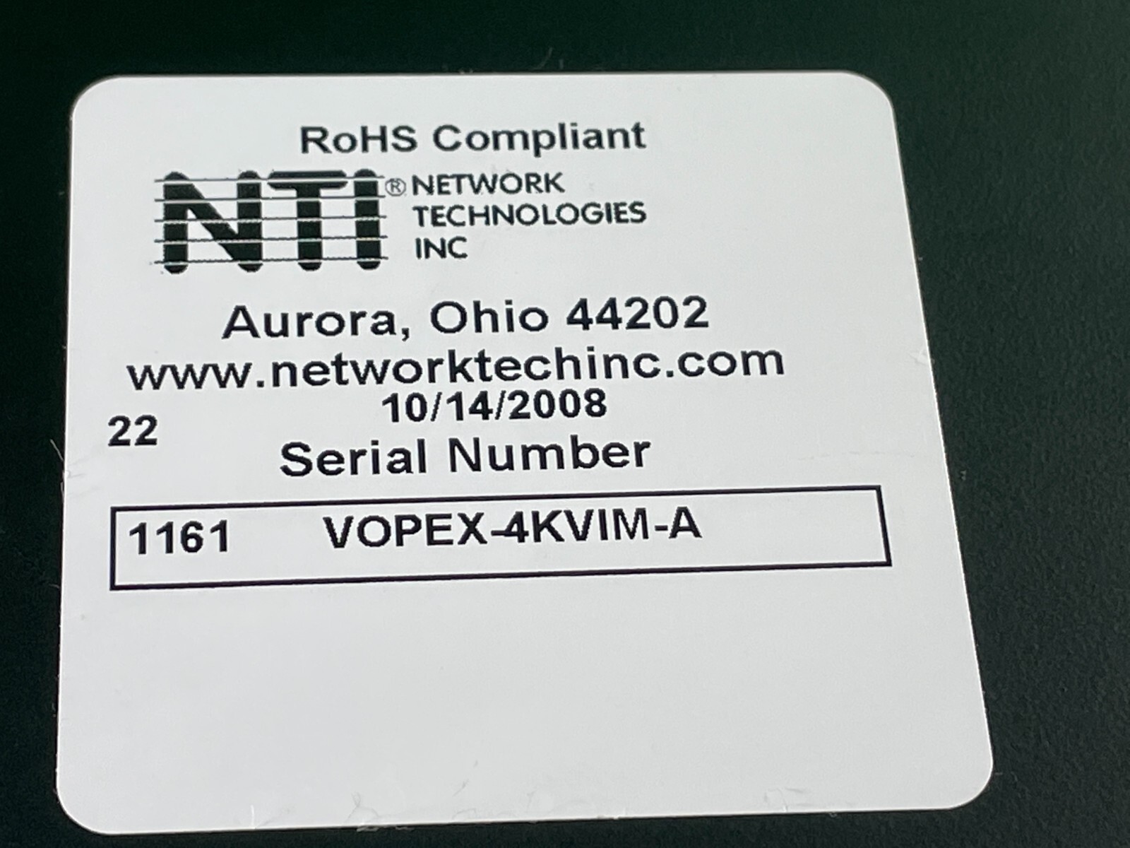 New NTI VOPEX-2KVIM-A, 2 PORT
