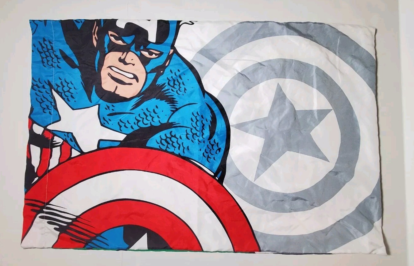Marvel Comics Incredible Hulk Captain America Pillowcase Standard Double Sided