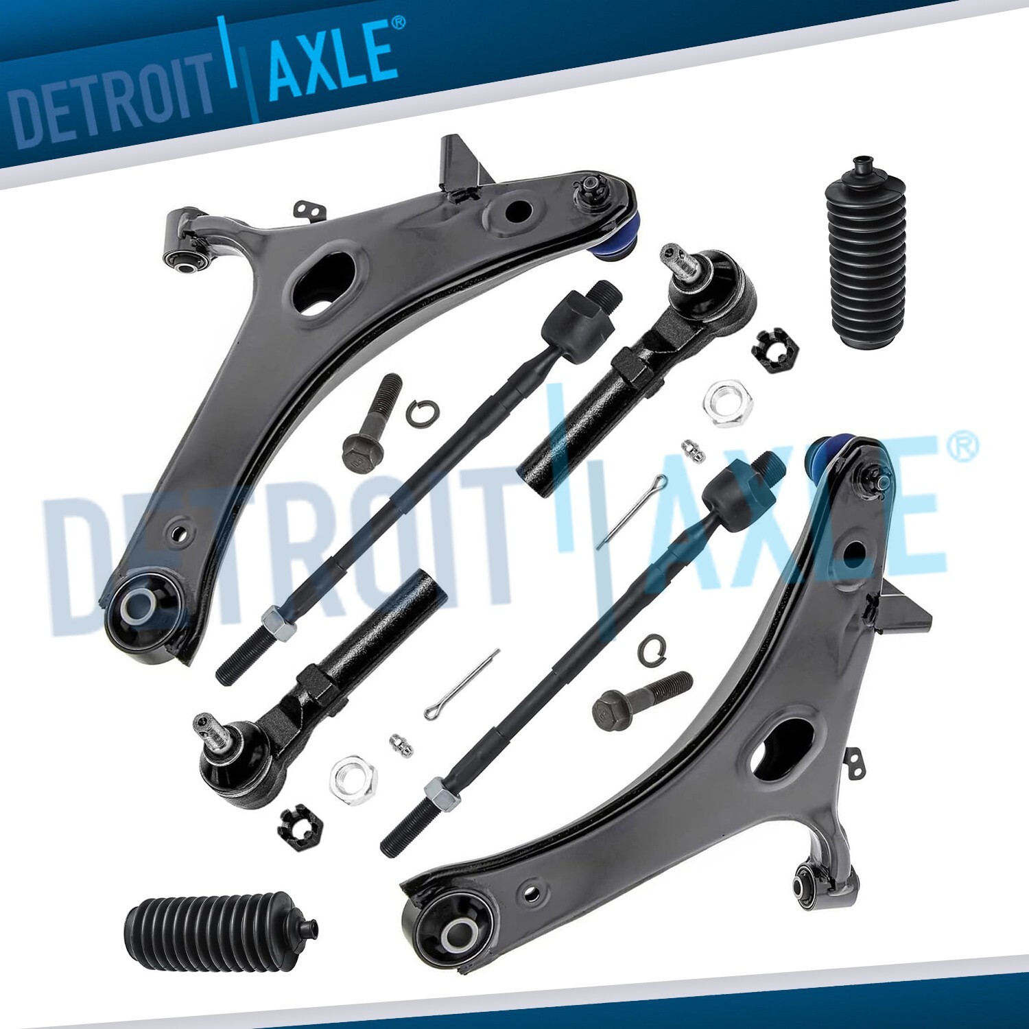 Front Lower Control Arms Tie Rods Boots for 2011 2012 2013 2014 Subaru Impreza