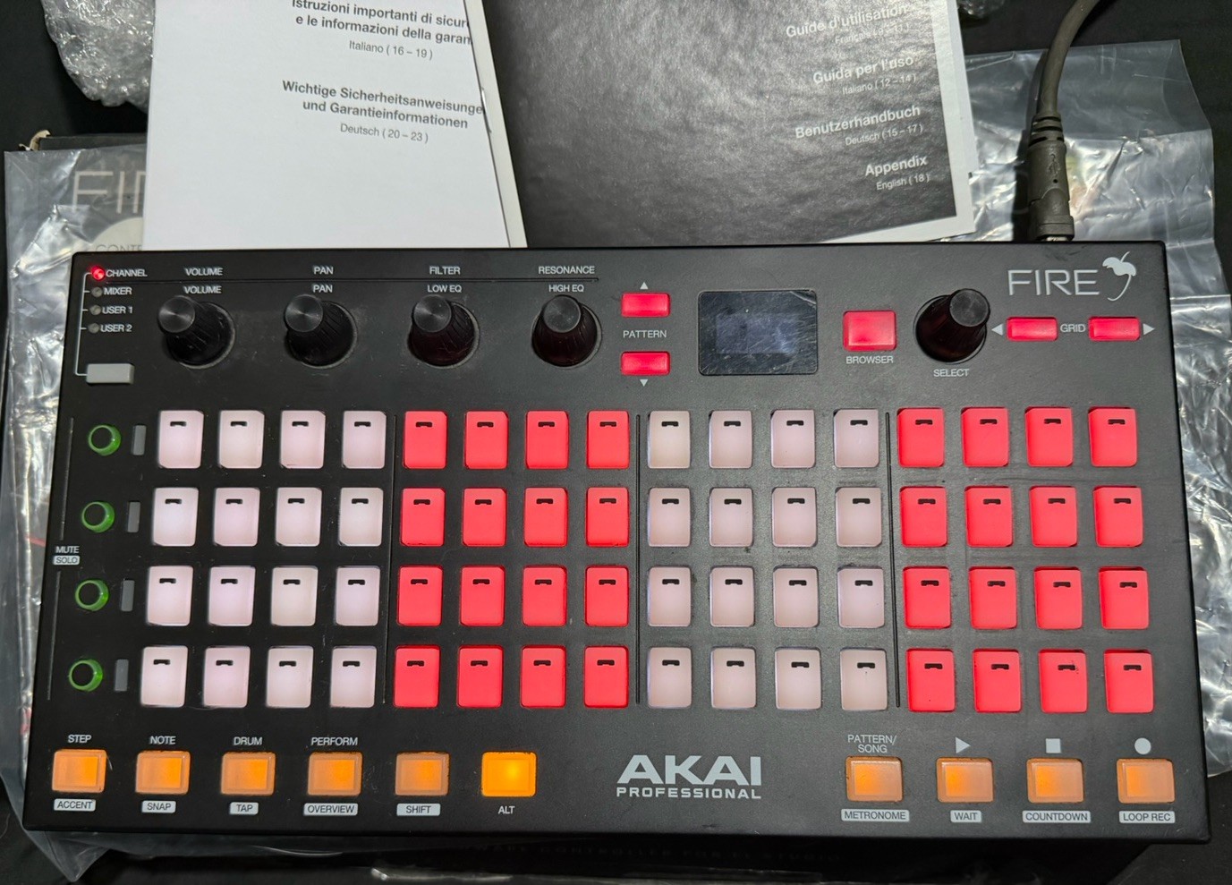 Akai Professional Fire Grid Controller FL Studio Used Software Not Included