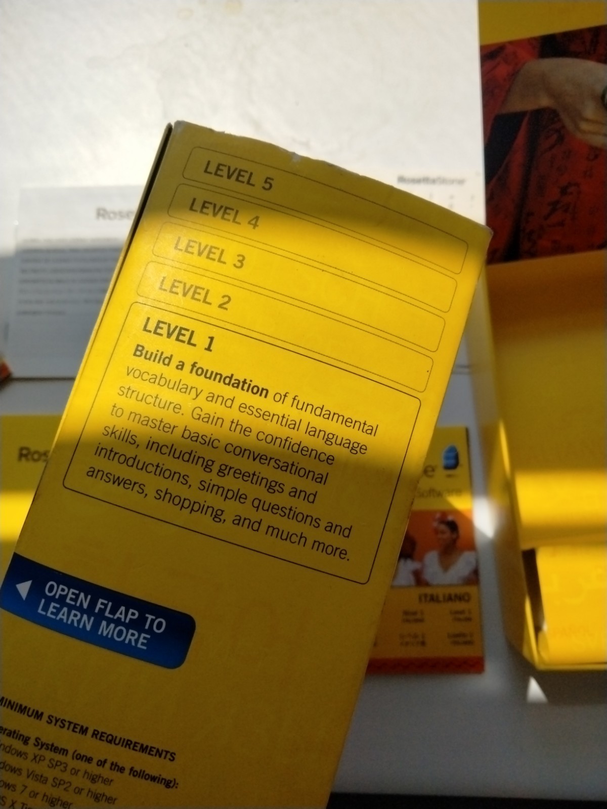 Rosetta Stone Learn Italian Language Totale Level 1 Version 4