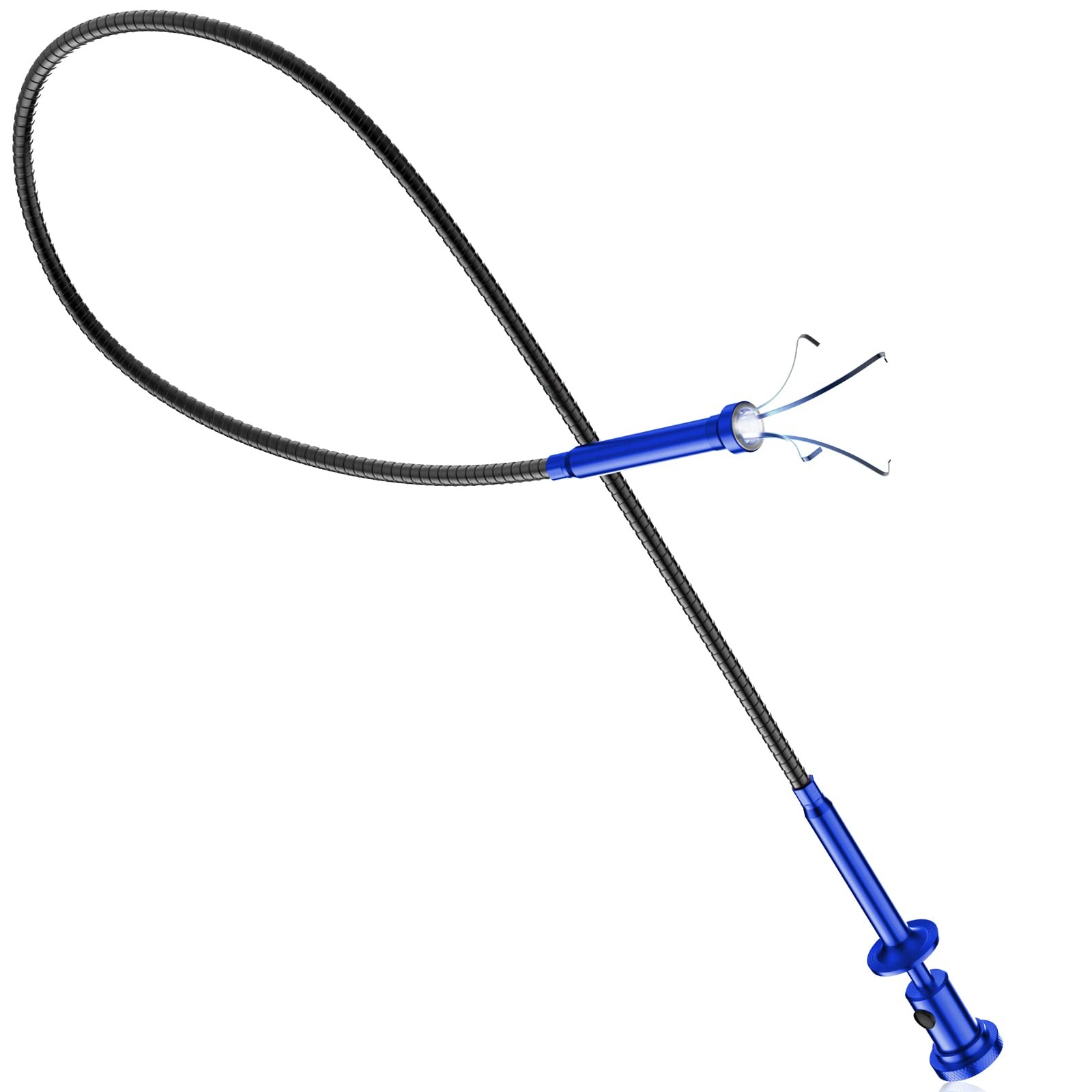 28.34in Grabber Tool Magnetic FourClaw Picker, Bendable Hose Reacher Pickup Swe