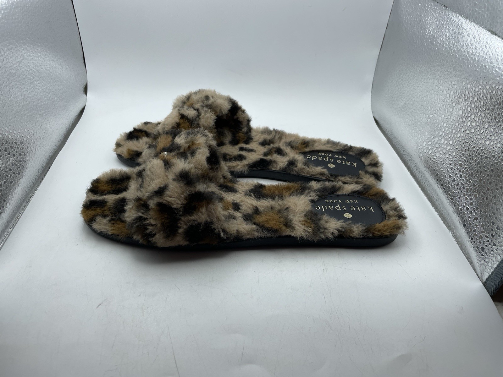 Kate Spade “Sandy” Leopard Fur open Toe Size 8