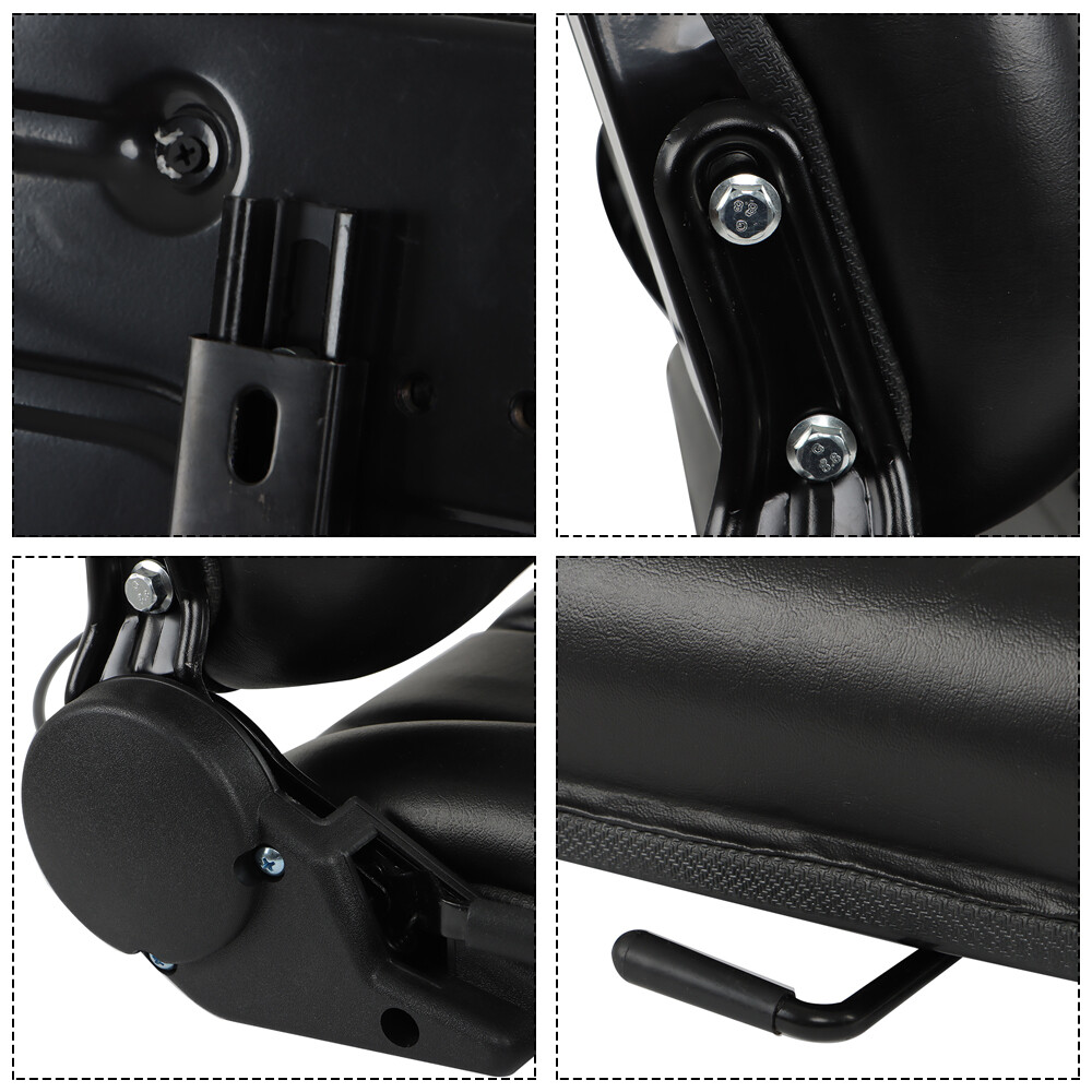 Fold Down Tractor Forklift Seat Excavator with Adjustable Angle Back Universal