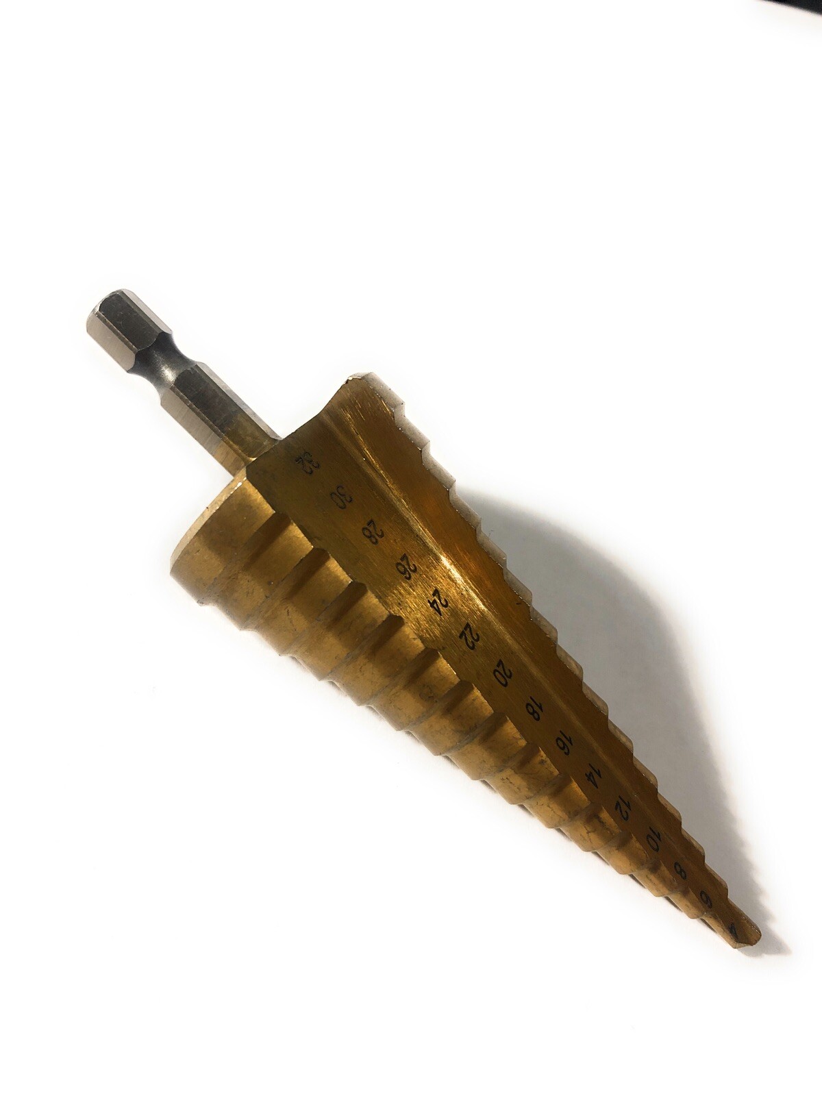 1pc HSS Cobalt Hole Large Metal Step Drill Bit Titanium Cutter Cone 15 Step