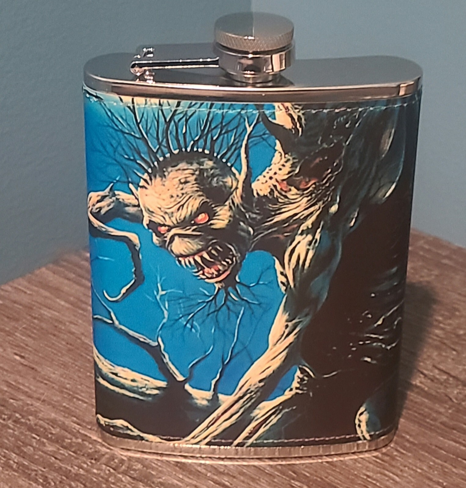 Iron Maiden: Writing on the Wall 8 oz flask custom made NEW