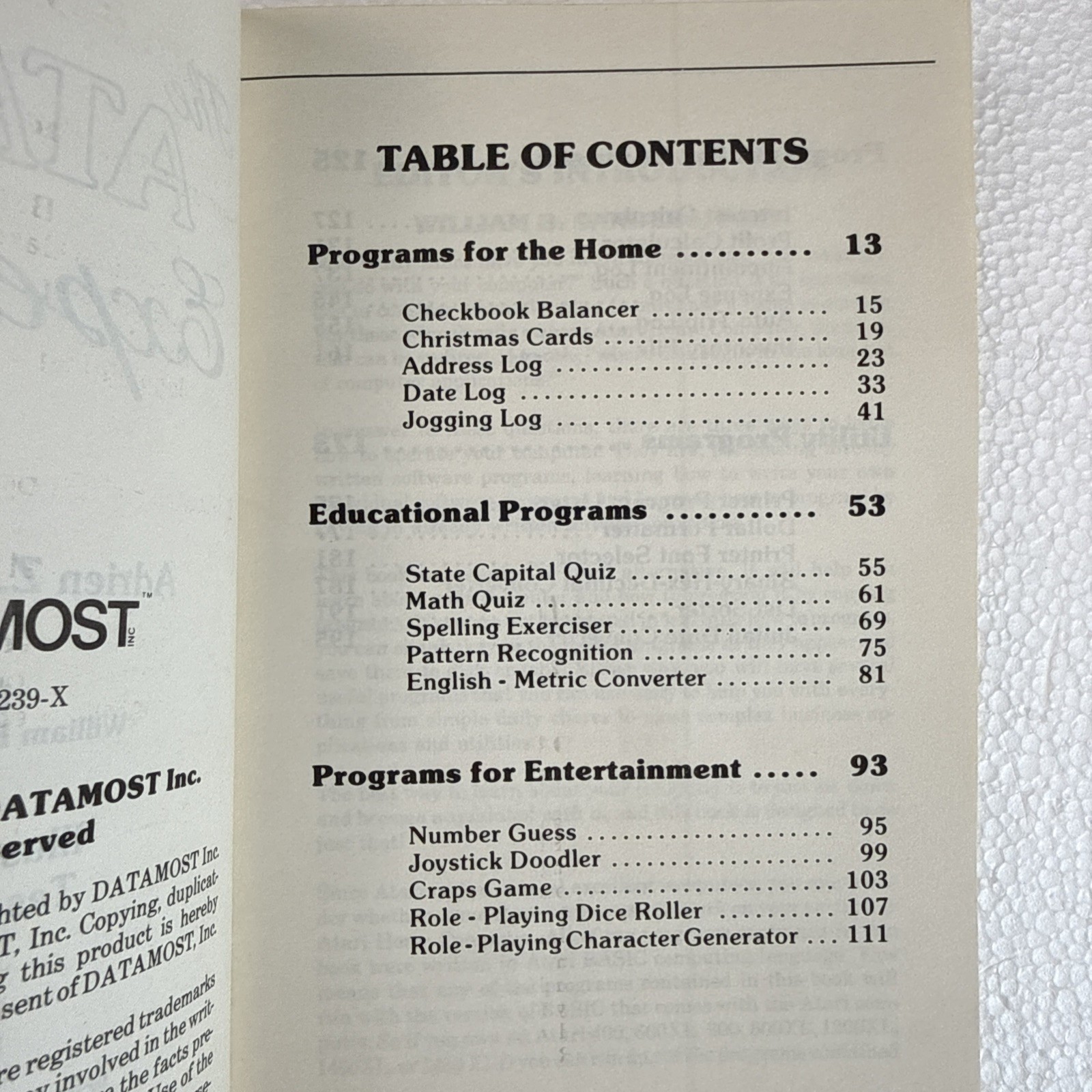 1983 The Atari Experience for Atari 400/800, etc. Datamost RARE Book