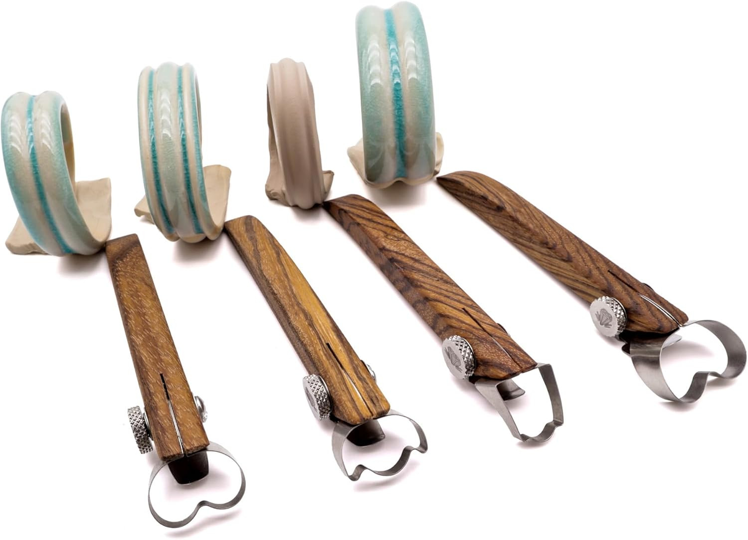 Handheld Clay Extruder Tool Set - 4 Variety Pottery Sculpting Tools