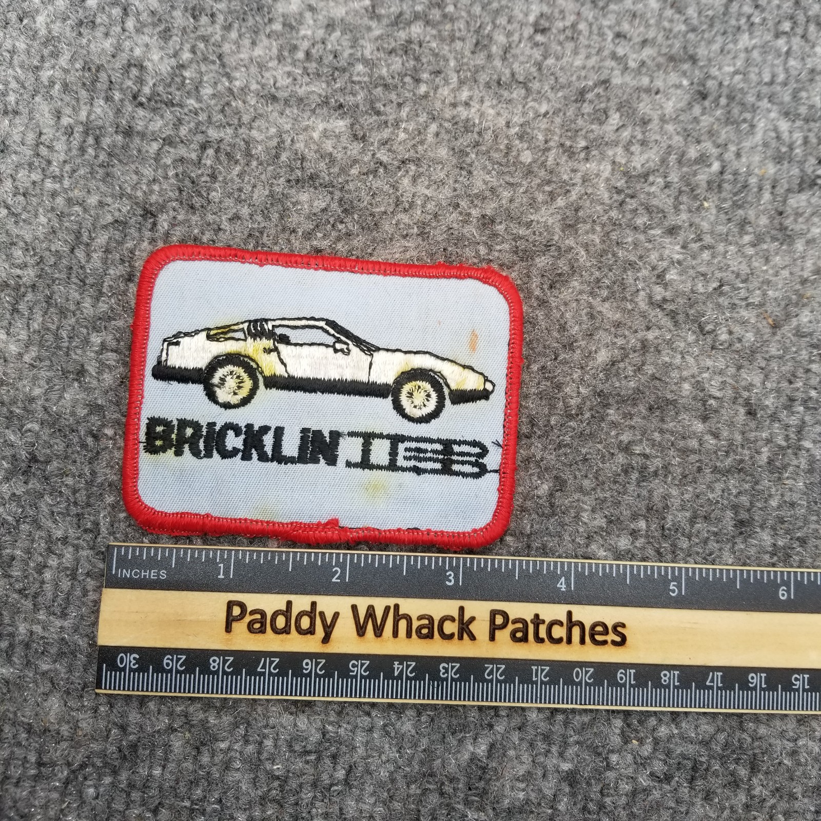Vintage Bricklin Patch Car Auto 70s 80s Automobile Racing AD8g