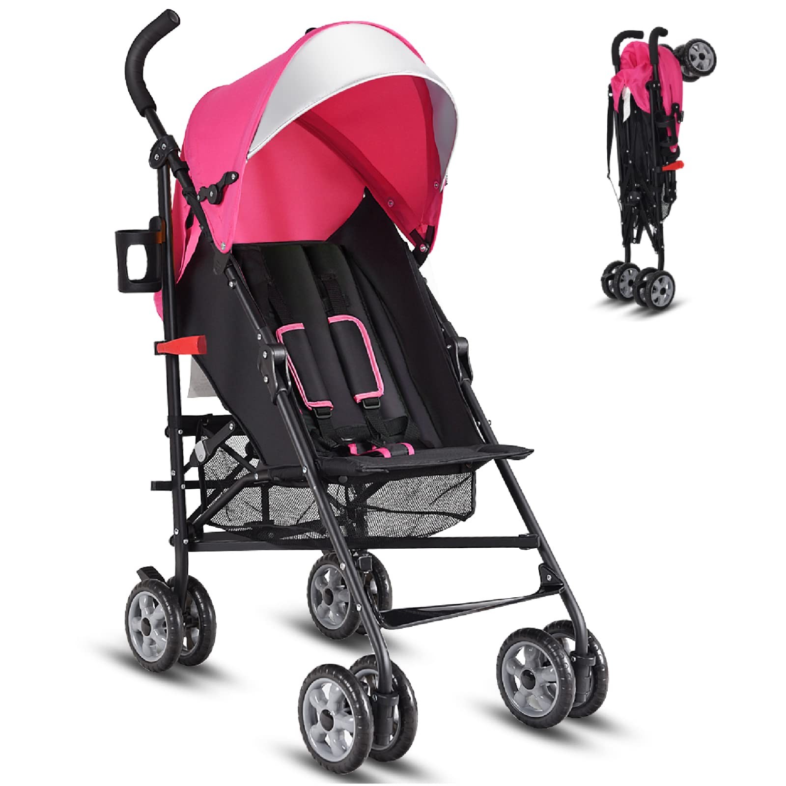 Cochecito De Viaje Ligero Coches Rosa Para Bebes 6-36 Meses Niña Cosas En Oferta