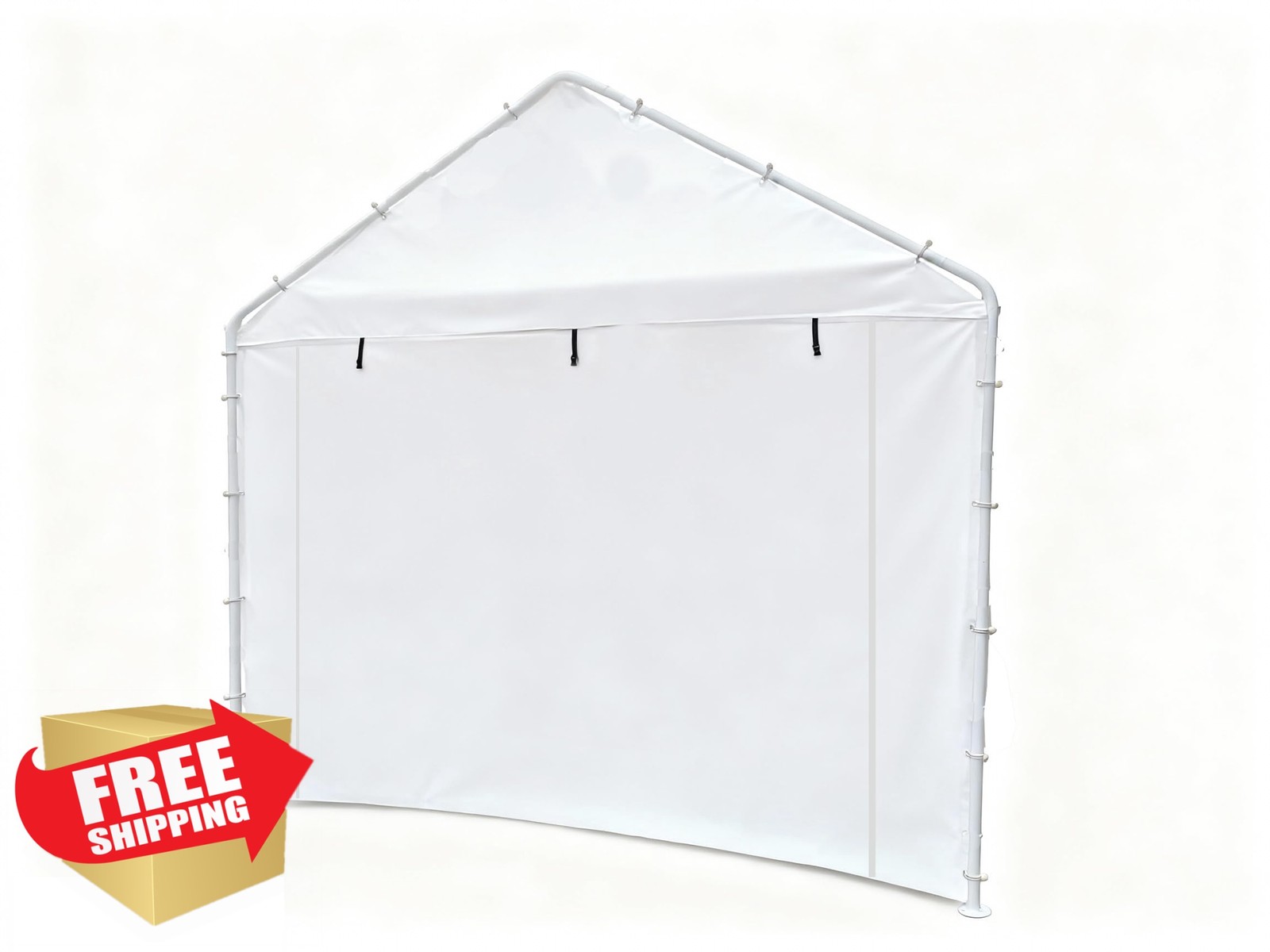 Rutile Carport Sidewall White Front/Back Panel
