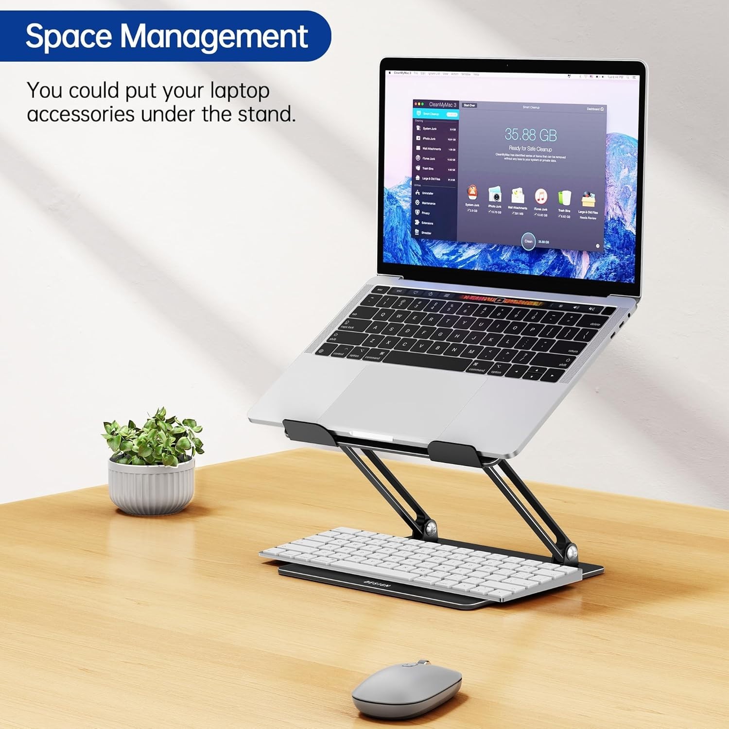 Adjustable Notebook Tablet Stand - Portable Laptop Riser