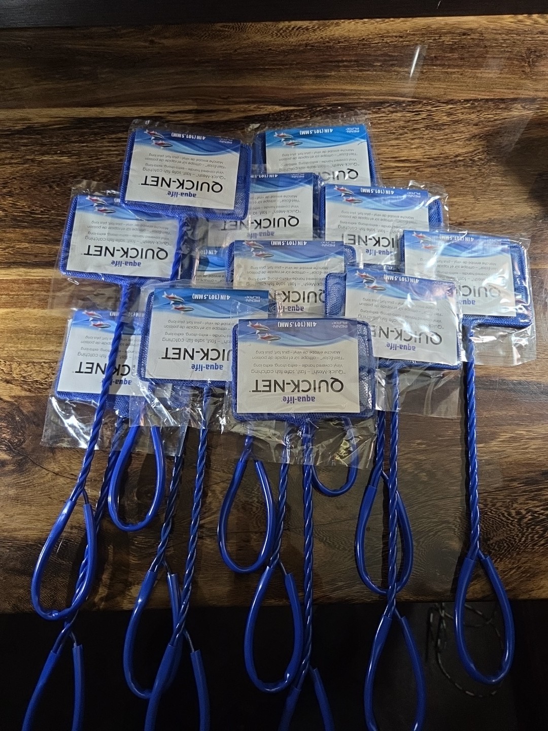 Aqua-Life Quick-Net QN4 Fish Aquarium Net 4 Inch Blue Lot of 12 New Penn Plax