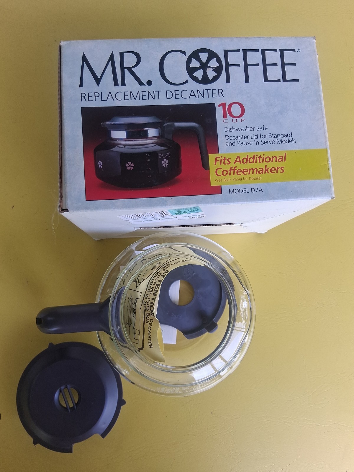 New Mr Coffee 10 Cup Replacement Decanter Model D7A