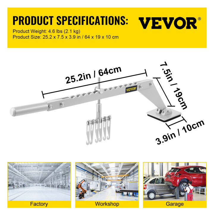 Car Dent Bar Puller Pull Lever Pulling Kit Removal Hammer Repair Auto Body Tool