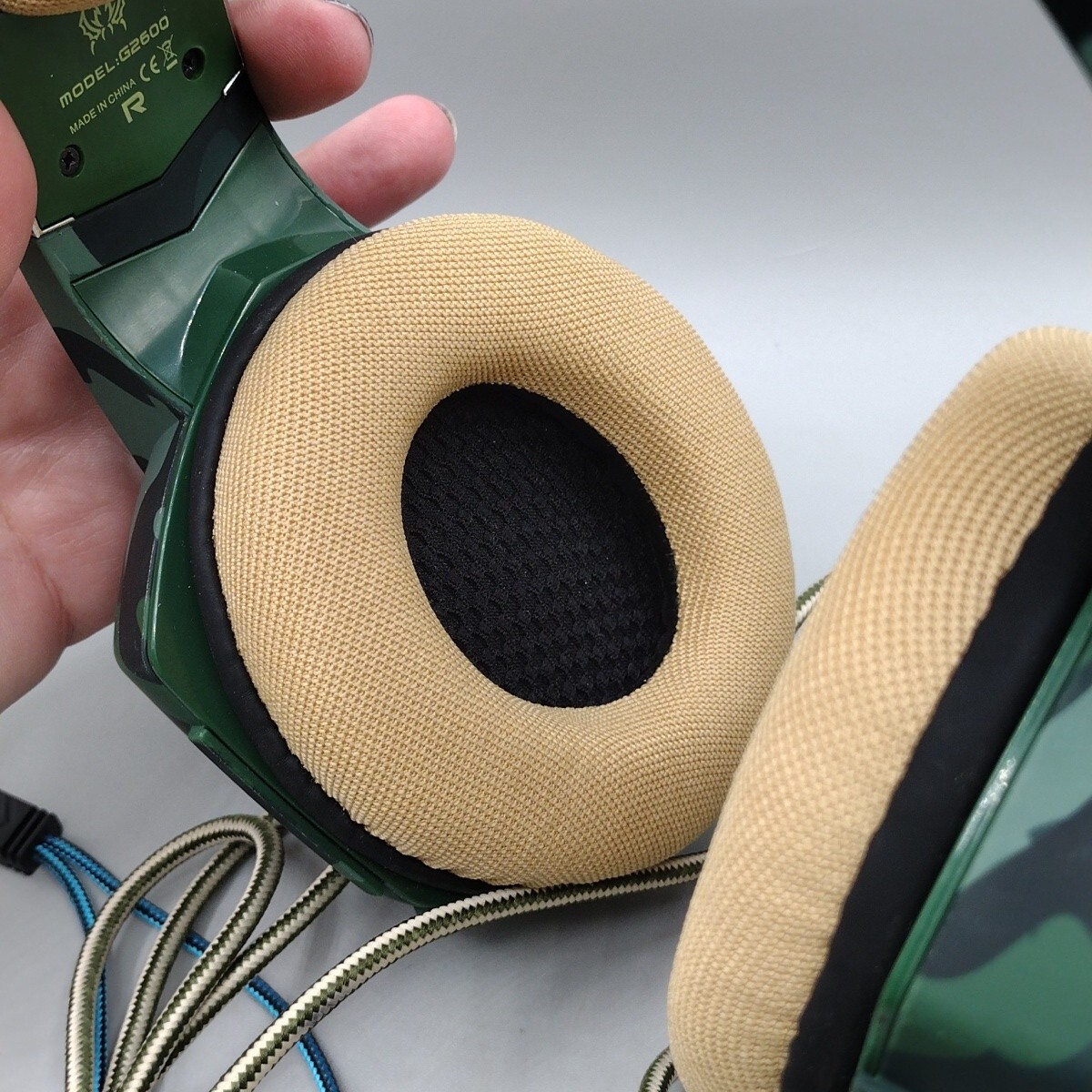 Kotion Each Pro Gaming Headset G2600 CAMO LED Mic Wired Untested Free Returns