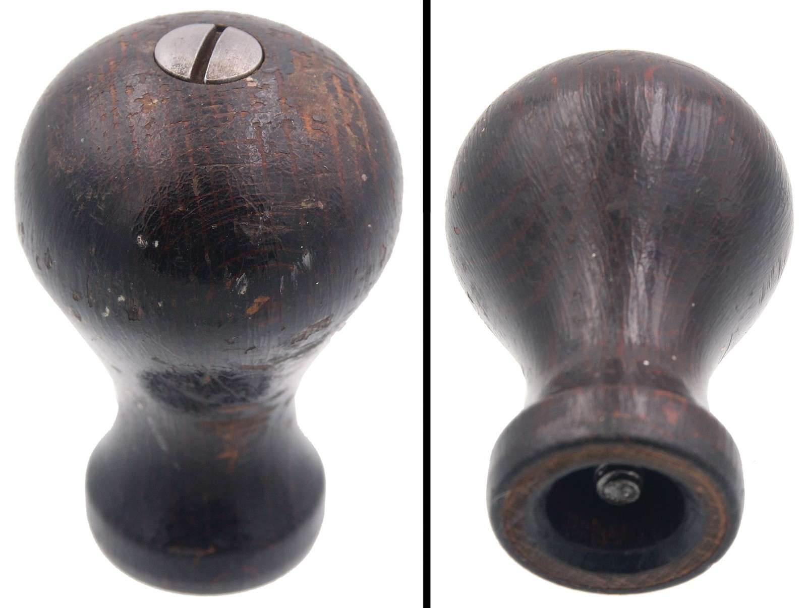 Orig. Ebonized Hardwood Front Knob for Stanley No. 3 Plane- WW II - mjdtoolparts