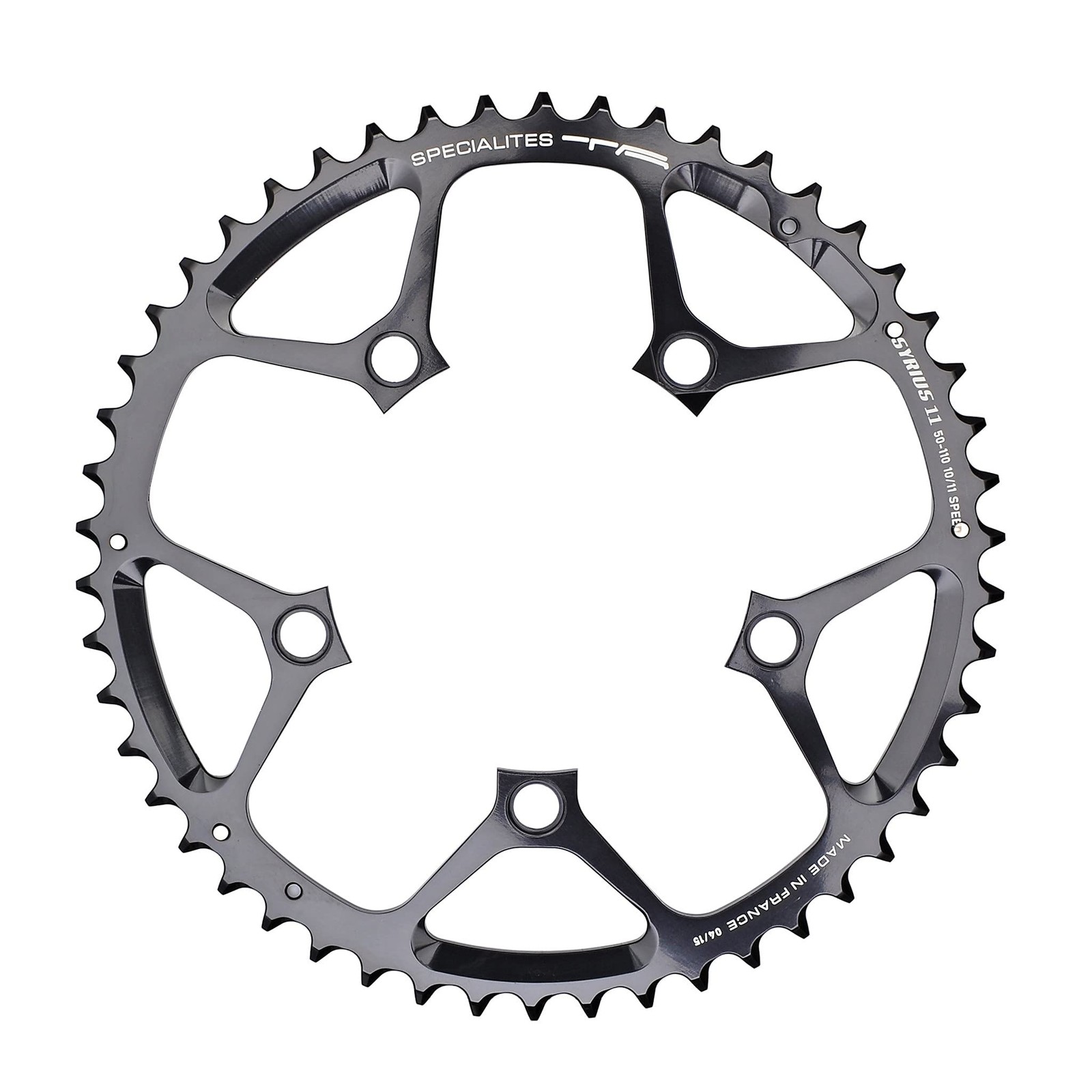 Spécialités TA Syrius 110pcd 10/11 Speed Chainring, Black 46t Outer