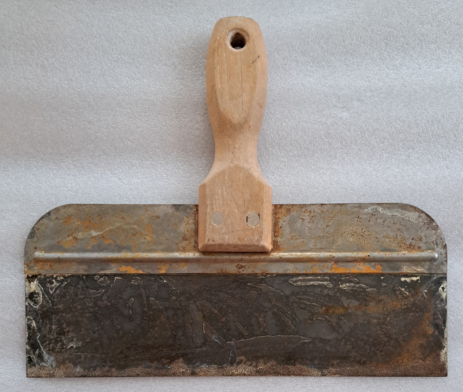 'Wal-Board 12" Stainless Steel Taping Knife Made In USA W/ 7" Wooden Handle