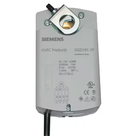 Siemens Gqd221.1U Electric Actuator, 20 In.-Lb., 120Vac
