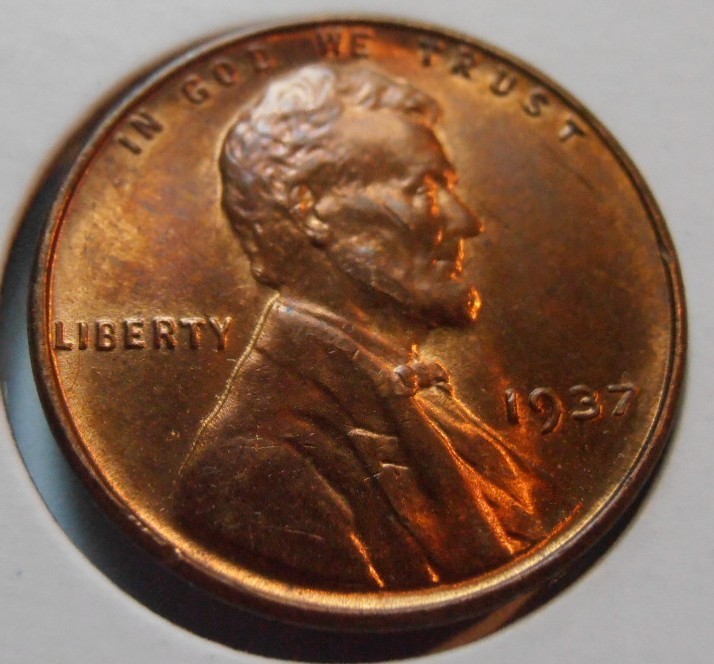 1937 P Lincoln Wheat Cent, UNC,  (37PEW1)