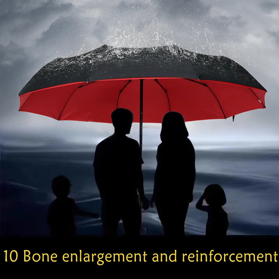 Folding Large Umbrella Extra Large Ten Bone Windproof Sun Rain Business Use