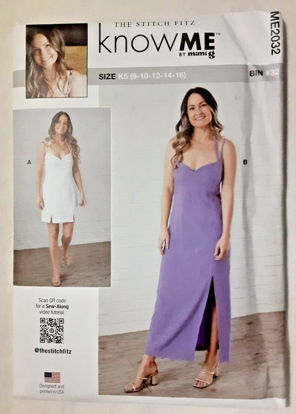 Know Me By Mimi G Sewing Pattern ME2032 Misses' Dress in 2 Lengths SZ 8-16 H
