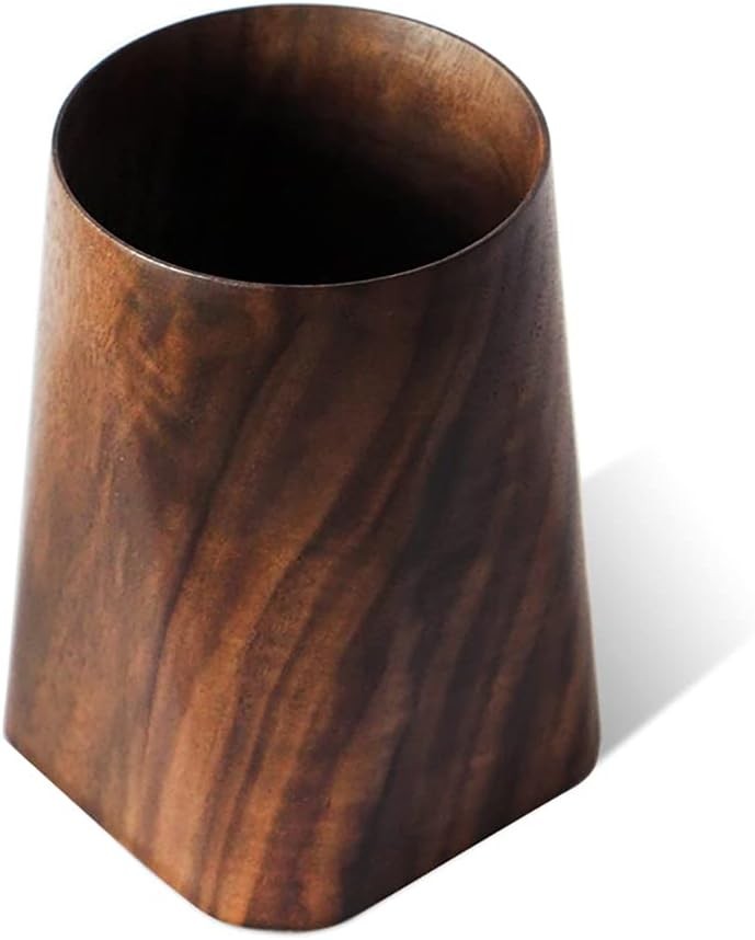 Durable Whole Piece Black Walnut Pencil Wood Pen Holder Wooden Desktop Pencil