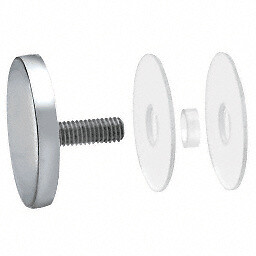 CRL CAP2PS 316 Polished Stainless 2" Diameter Standoff Round Cap Assembly