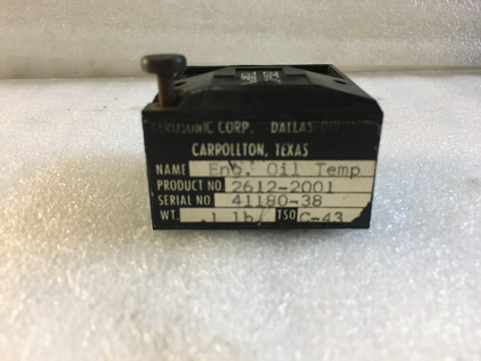 Aircraft Oil Temperature Indicator P/N 2612-2001 New