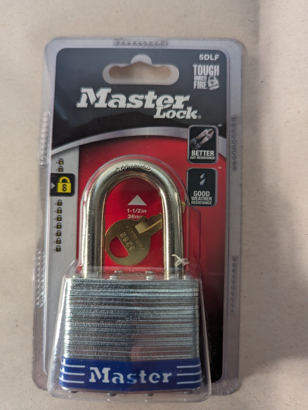 New Master Lock Padlock 5DLF (2" WIDE)1-1/2 in 38mm