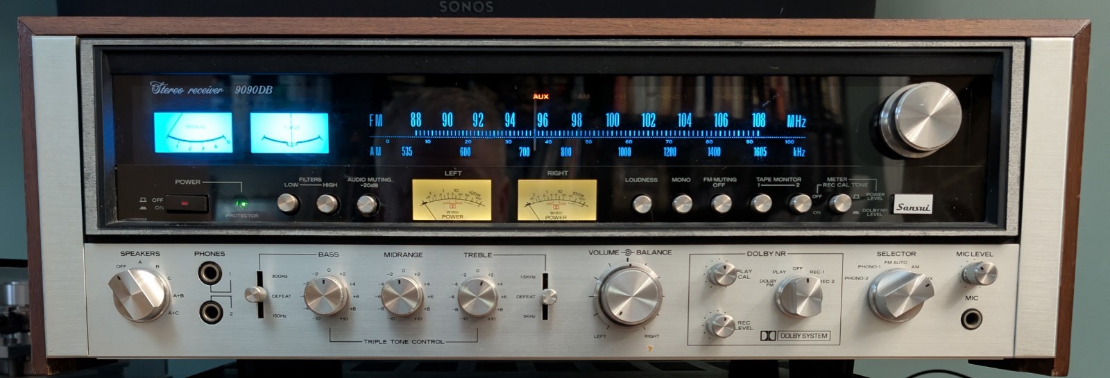 Sansui 9090DB, Recapped, LED's, Best Price for Condition, PLAY IT LOUD!!!