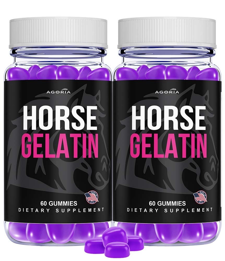 (2 Pack) Horse Gelatin Performance Gummies, Horse Gelatin Men's Health Gummies