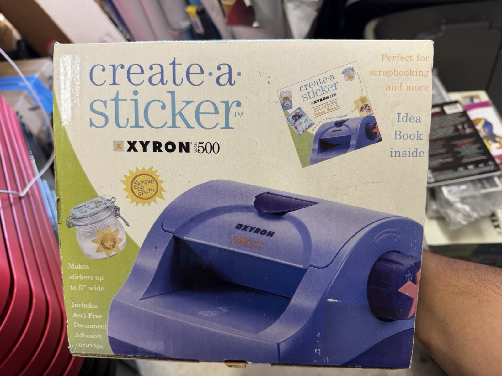 Xyron Model 500 Create a Sticker 5" Sticker Maker New Adhesive Cartridge Inside
