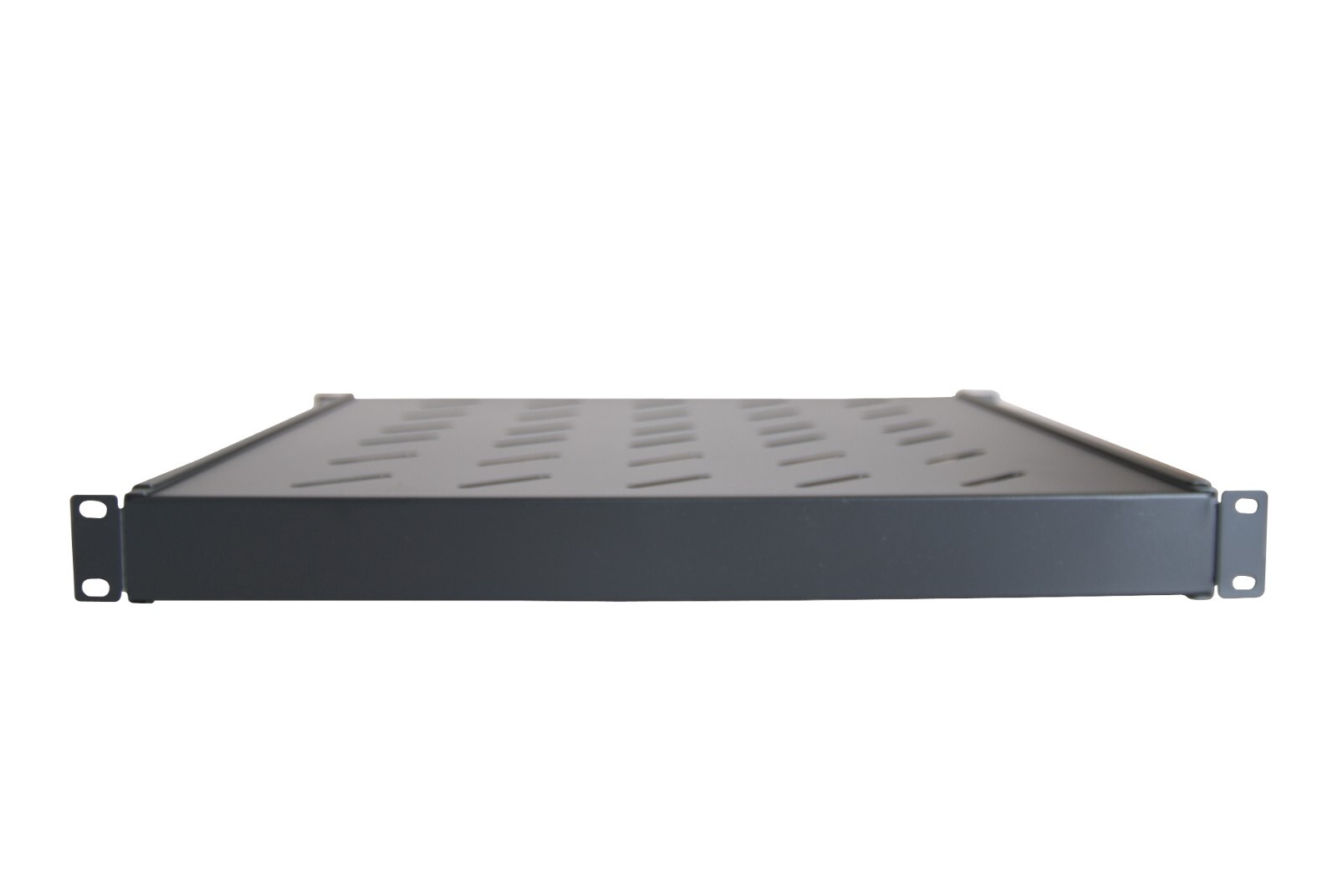 Fixed Server Rack Shelf 1U 19" 4 Post Mount Adjustable 17"-33" Extension Vented