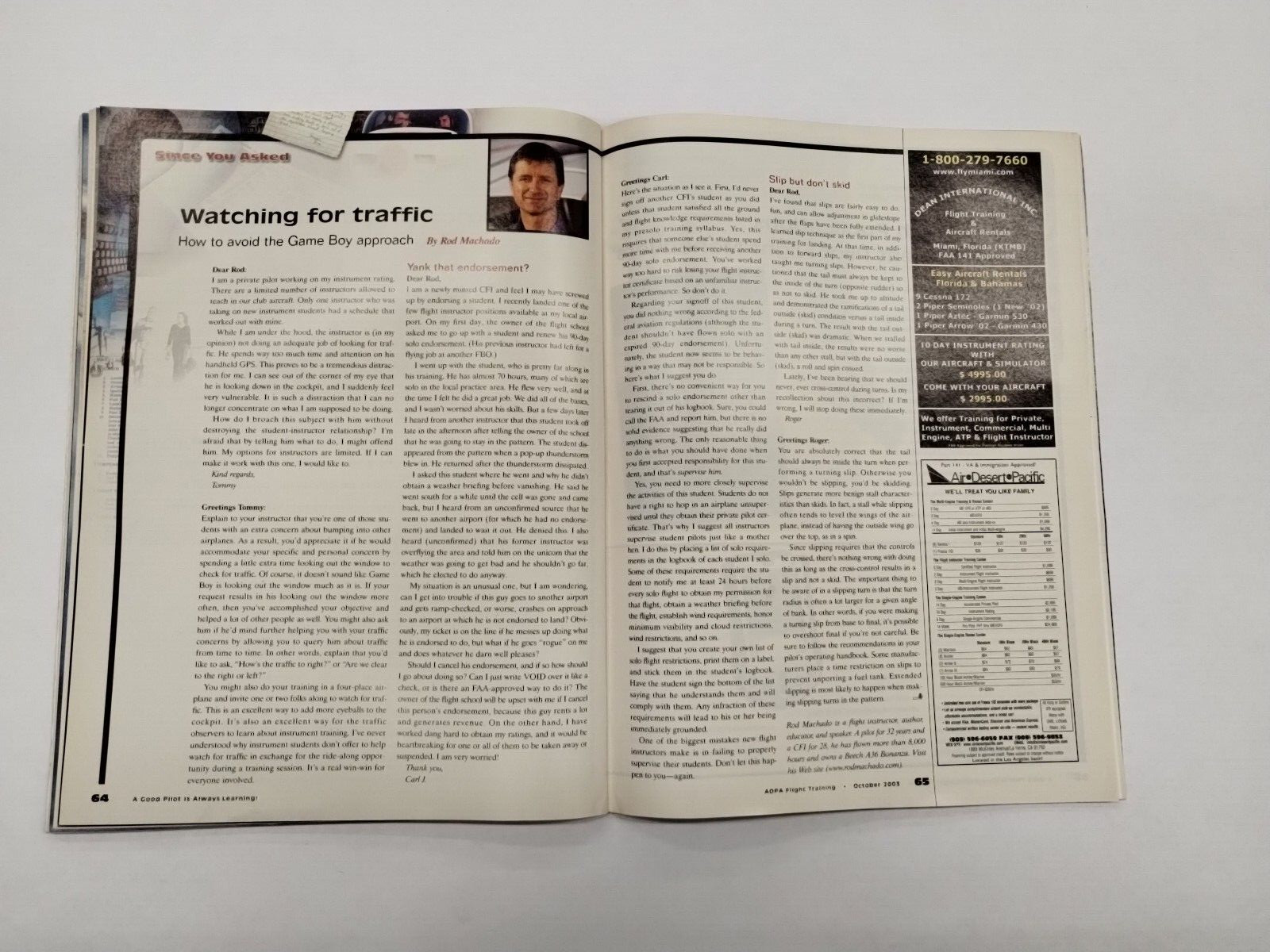 AOPA Flight Training Magazine October 2003-Original