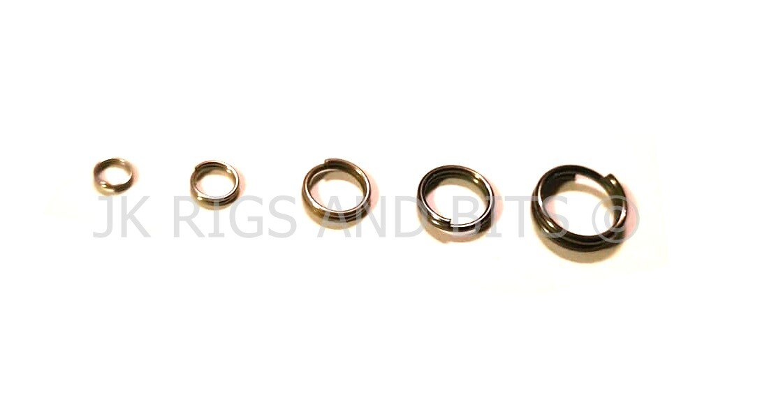 Fishing Split Rings - Strong Non corrosive rig lure links /keyring various size