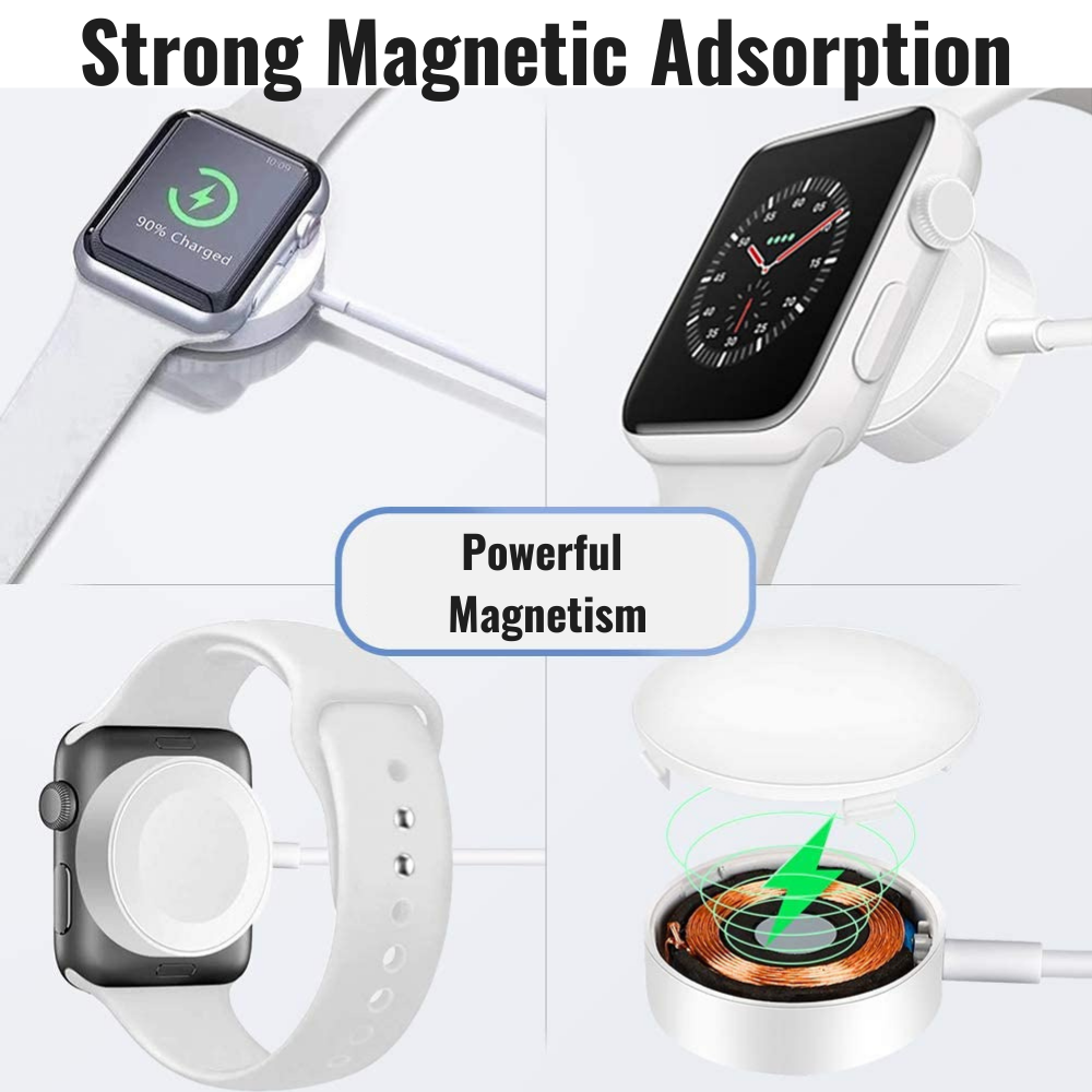 Magnetic 2/3-in-1 Fast Charger Cable USB C Power Adapter For iPhone Apple Watch