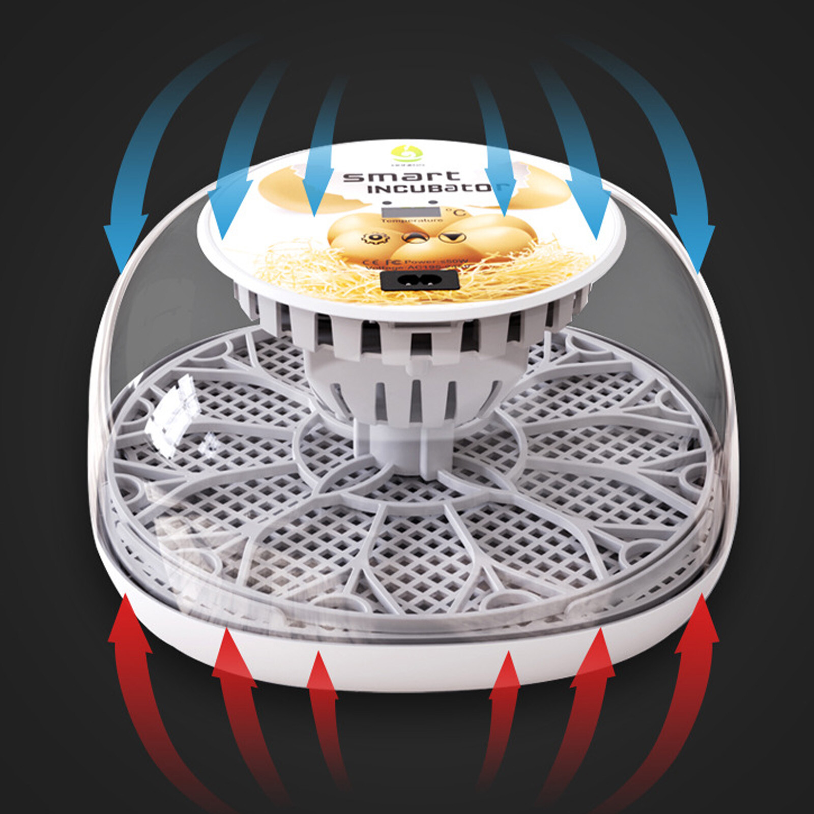 Incubators for Hatching Eggs 12 Eggs with Automatic & Humidity Control