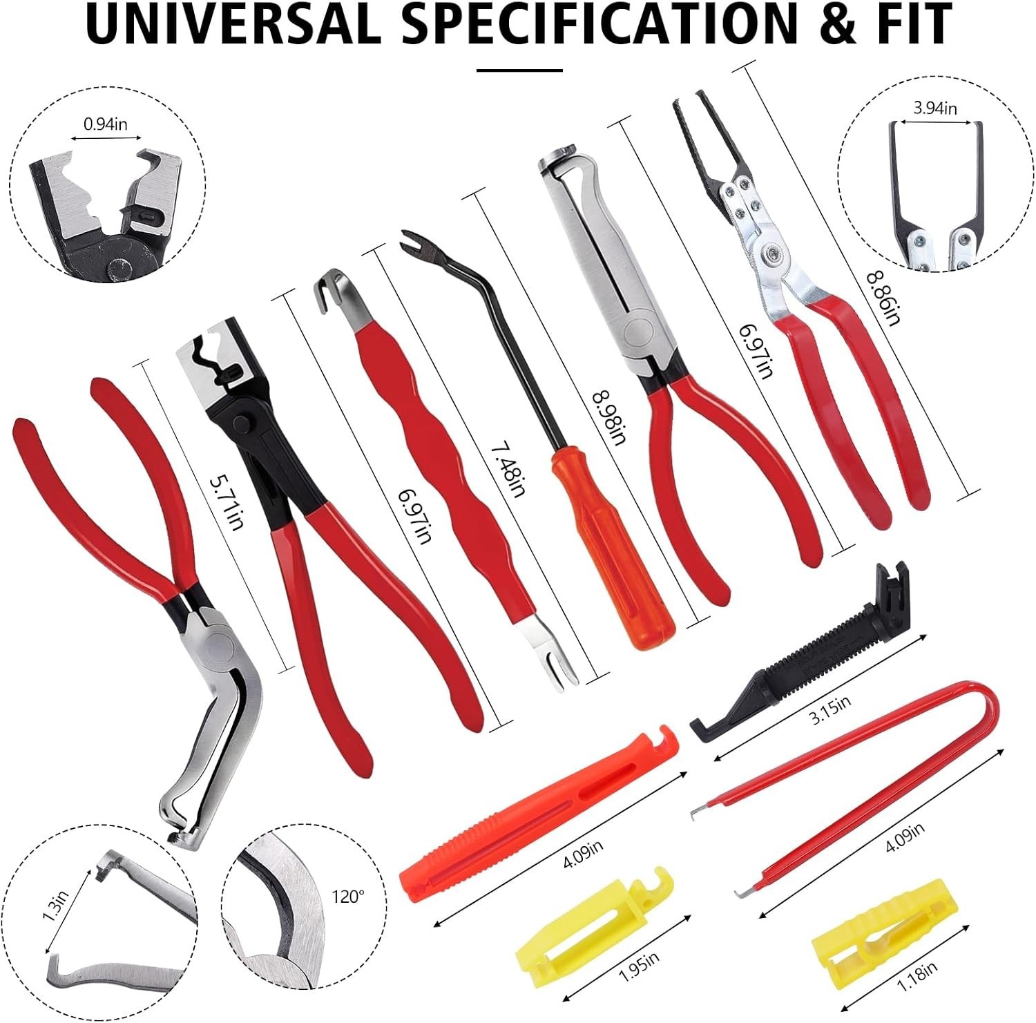 12 Pcs Electrical Disconnect Pliers Set for Automotive Connector Removal