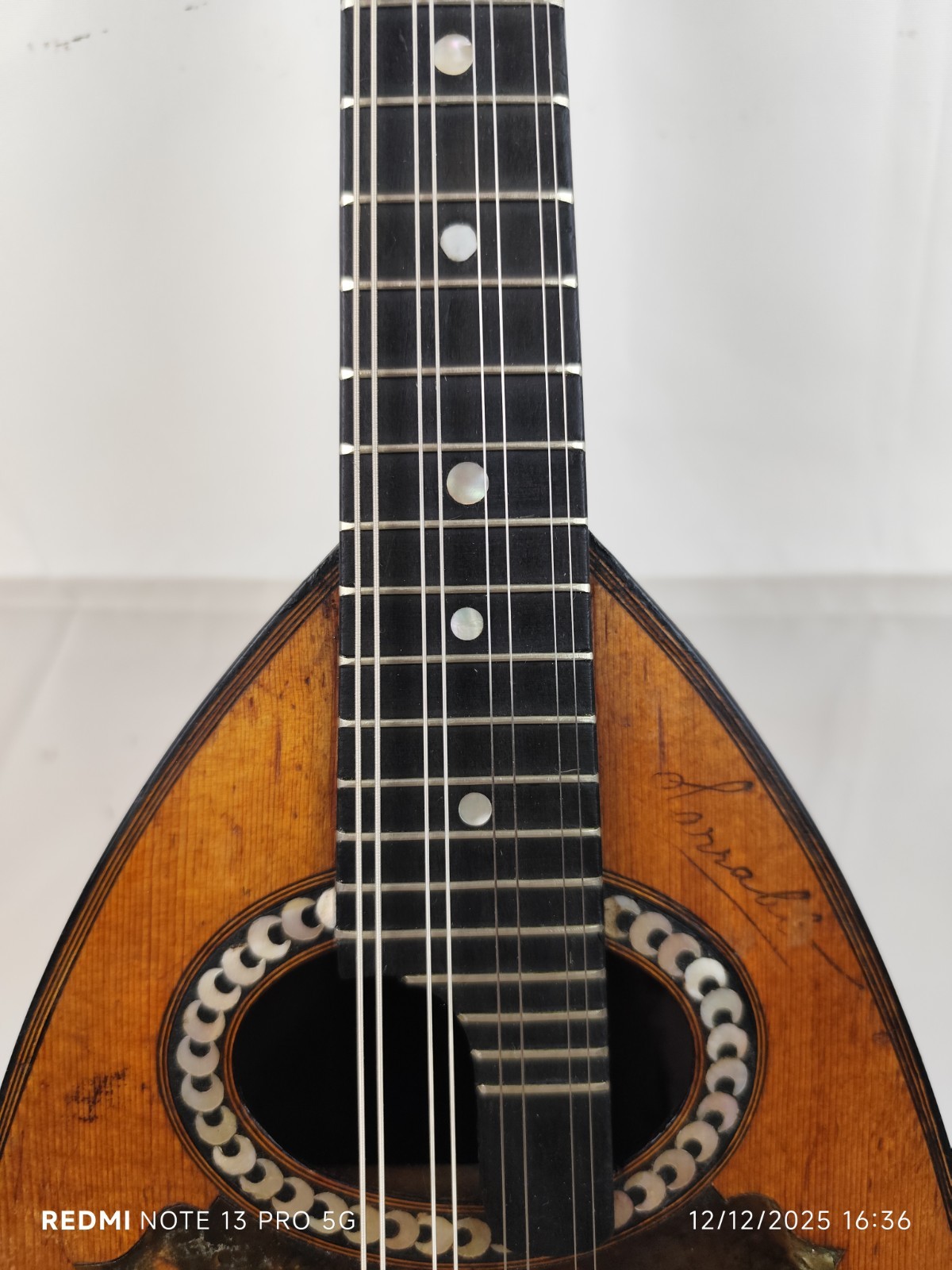 Very Rare Mandolin Signed Sarablo (JTL) 1911 France 4/4 曼陀林 만돌린マンドリン