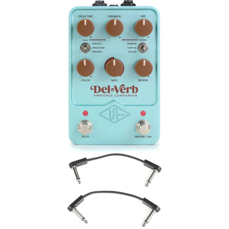 Universal Audio Del-Verb Ambience Companion Reverb and Delay Pedal Cap with EBS