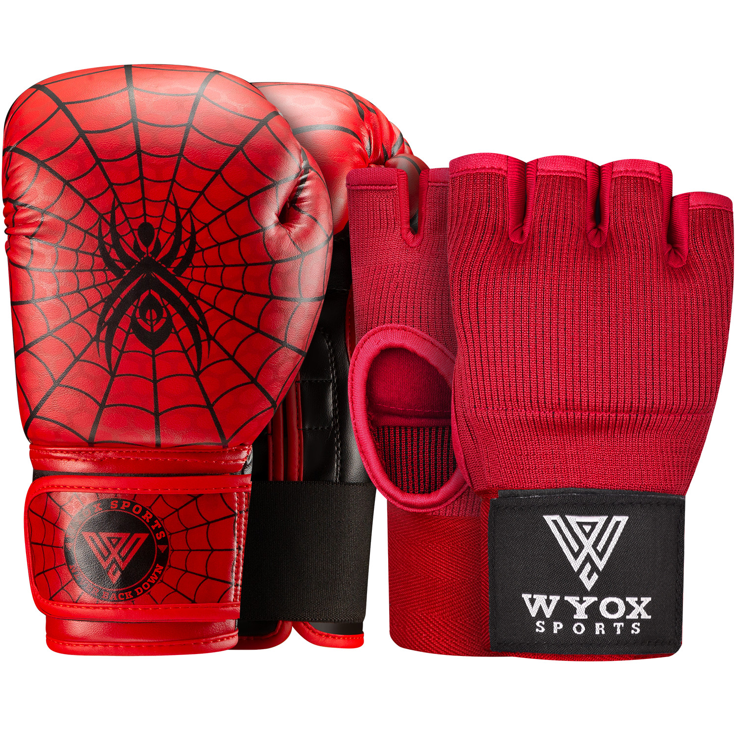 WYOX Kids Boxing Gloves & Gel Hand Wraps Bundle for MMA Training